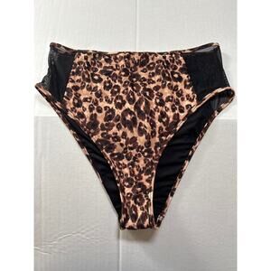 Aerie Leopard Print High Cut Cheeky Bottom